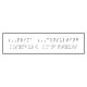 Ταμπέλα Braille Plexiglass - Πλαστική - Αλουμινίου διαφόρων διαστάσεων