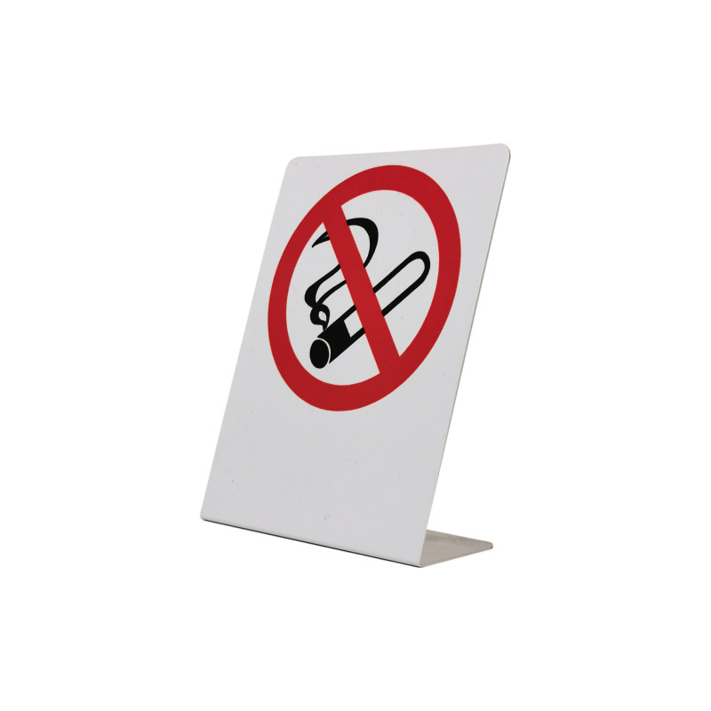 Απαγορεύεται το Κάπνισμα - Επιτραπέζιο σταντ Μεταλλικό αλουμίνιο         - 6cm X 7,5cm