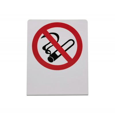 Απαγορεύεται το Κάπνισμα - Επιτραπέζιο σταντ Μεταλλικό αλουμίνιο         - 6cm X 7,5cm
