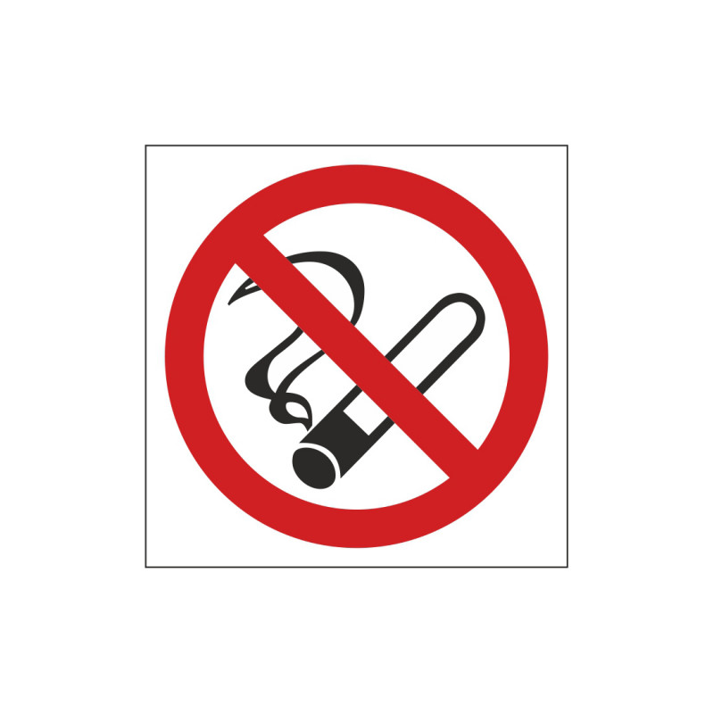 Απαγορεύεται το Κάπνισμα -Αυτοκόλλητο βινύλιο με πλαστικοποίηση  - 5cm X 5cm