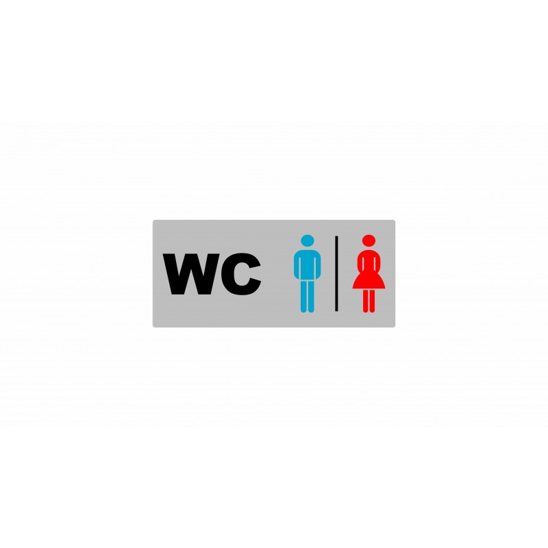 Μεταλλική σήμανση αλουμινίου  - WC Ανδρών - Γυναικών - 18cm X 8cm